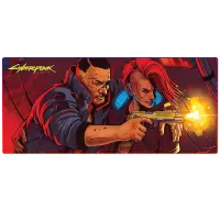 Ilustracja produktu Podkładka pod Mysz Cyberpunk 2077 The Heist RGB XL